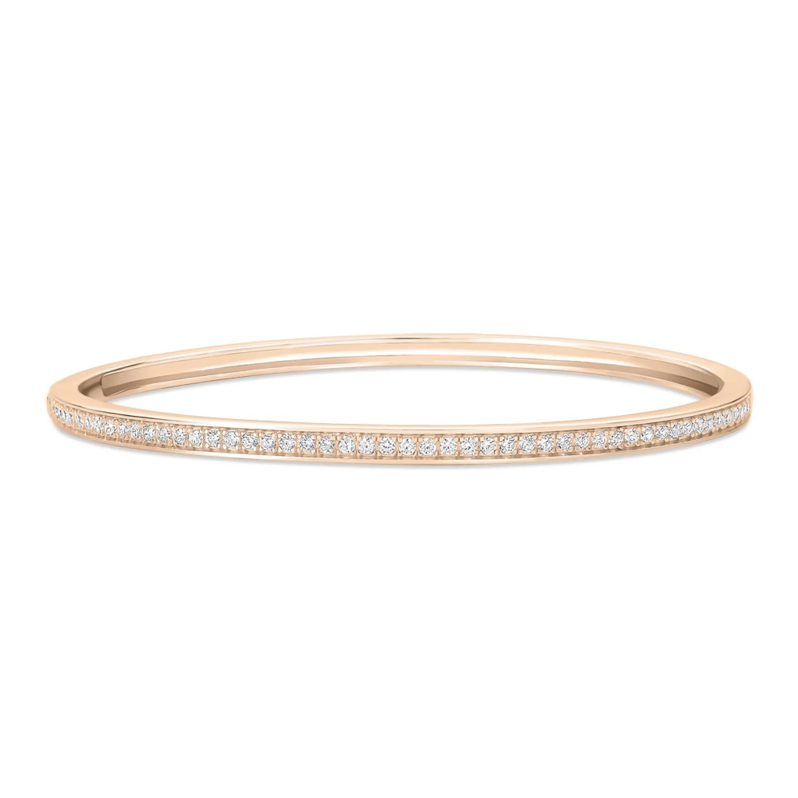 Bracelete Life Glam com Liga Rosé com Banho de Ouro Rosé 18k e Pedras Incolores